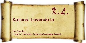Katona Levendula névjegykártya